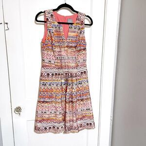 Rabbit Rabbit Designs Women's Size 8 Sleeveless Dress Spring Lined Orange